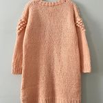 Anthropologie NWT  Foxiedox Bobble Pom Pom Pink Knit Sweater Dress Photo 2