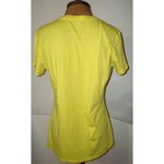 Columbia New Womens M Bright Yellow Logo Tee Shirt V Neck Omni Shade UPF 30 SS Photo 3