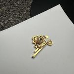 Avon Red Enamel Hearts In A Cart Gold Tone Brooch Pin Signed For Valentine’s Photo 3