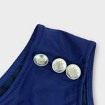 J.Crew One Piece Swimsuit Size 24 Navy Cut Out Full Coverage Buttons New Photo 5