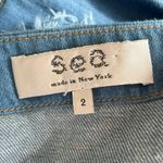 Sea New York Blue Denim Ruffled
Shoulder Wide Leg Jumpsuit Photo 4