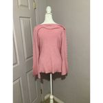 Luxe Moda Beaded Ribbed Pink Long Sleeve Top Size XL Photo 4