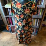 LuLaRoe rose print travel comfortable high low XS dress Photo 1