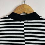 Hot Topic Black Stripe Heart Mock neck long sleeve cropped crop top tee shirt S Photo 8