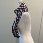 Tory Burch Lightweight Linen Blend Pineapple Scarf Black Photo 2