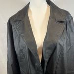 Marc New York by Andrew Marc black leather trench coat jacket size large NWT Photo 3