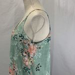 Bebop Floral Sage Green Mini Summer Shift Dress Size Small Photo 5