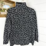 Majestic Filatures Deluxe Teeshirt Turtleneck Sweater Leopard Size 1/XS Black Photo 4