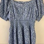 Old Navy floral smocked waist defined puff sleeves Size Medium Photo 6