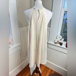 Lila Clothing Vintage A Line High Neck Dress Pale Gold Shimmer Large Photo 11