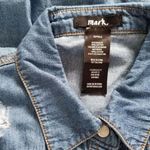 MARK. Women's Chambray Denim Snap Front Embroidered Distressed Blouse Top Sz XS Photo 3