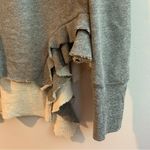 Black Orchid NWT  Grey Ruffled Raw Hem Pullover Sweatshirt Size M Photo 8