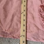 Pilcro Linen Ruffle Placket Shirt Peach Color Long Sleeves Size Large Pink Photo 7