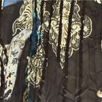 Agora Deep Teal Blue Ruffled Bell Sleeve Blouse Size M Photo 4