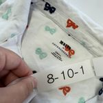 Maeve Anthropologie Top Womens Small White Short Sleeve Bow Embroidered Polo Photo 6