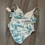 Bar III NEW!  Women's Twist-Front Monokini One-Piece Swimsuit Abalone Blue Photo 1