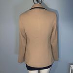 Forever 21  tan black trim tuxedo suit jacket blazer woman’s medium Photo 2