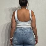 Free People Intimately White Scoop Neck Bodysuit Sz M Photo 8