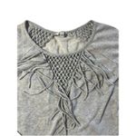 American Eagle Gray Fringe Pullover Sweatshirt Large Photo 3