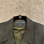 Kasper 100% Wool Green Olive Blazer 8 Quiet Luxury Old Money Minimalist Workwear Photo 5