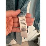 Chico's NWT Herringbone Long Sleeve Sheer Shirt Dress Turquoise Blue Women's 1 Photo 4