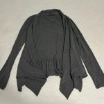 prAna  Gray Georgia Waterfall Open Cardigan 100% Cotton Size Small Photo 0