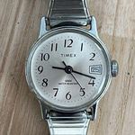 Timex Ladies Watch Vintage Mechanical Winding Stainless Dial and Stretch Band Photo 0