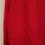 kim rogers  large Vibrant Red Cardigan Sweater textured front thin lightweight Photo 1