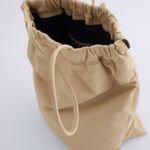 ZARA Faux Leather Tote Bag Beige Photo 1