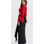 House Of CB ARLA BLACK DRAPED SILK MAXI SKIRT Size Large Ruffle Photo 9