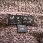 Barefoot Dreams dark gray/purple knit open front cardigan size XS/S Photo 5