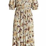 Polo Ralph Lauren Floral Pleated Satin Dress Sunflower Floral size 4 Cottage Cor Photo 0