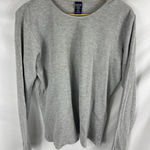 Lands' End Grey Waffle Knit Top Size Medium Photo 0
