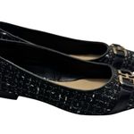 Ann Taylor Factory Black Tweed Slip On Flats Womens Size 7.5 Career Shoes Photo 2