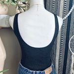 ZARA  Woman Basics Collection Black Shimmery Metallic One Piece Tank Bodysuit Photo 3