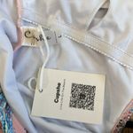 Cupshe  Fantasy Life Strappy One-piece Swimsuit Pink and Blue Paisley Large NWT Photo 3