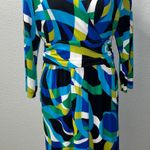 Josephine Chaus Chaus Abstract Mixed Print Cocktail Midi Dress Size Medium Photo 0