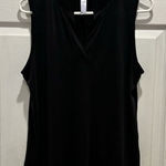 Alya Tank Top Black Lyocell Blend Women's Size Large Minimalist Capsule Photo 0