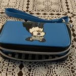 Marc Tetro Wristlet Wallet Schnauzer Dog Blue Zip Around Interior Compartments Photo 2
