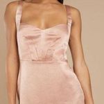 Tobi Rose Gold Satin Dress Photo 0