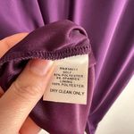 David Meister NWT  Eggplant  Ruched v-neck Longsleeve Cocktail Dress Size 2 Photo 8