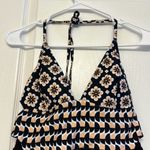 Cupshe Women's Halter  FLORAL BLACK SWIMSUIT SIZE LARGE NWT #7324 Photo 2