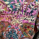 Raj 100% Cotton SzL Ladies Pink Boho Hippie Tunic Top Swim Cover Embroidered Photo 3