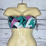 The Cove Salt+ NWT Size M Tropical Print Smocked Bandeau Bathing Suit Swim Top Photo 0