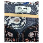 Anthropologie  Kindred Dress Womens Medium Blue Boho Paisley Maxi Embroidered Photo 6