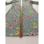 IBKUL Dress Size L Blue White Stripe Floral Mesh Sleeve Golf Fish Beach UPF Size L Photo 7