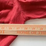 Madewell Red Linen Blend Wrap Midi Dress Puff Sleeve Tie Waist XS Photo 9