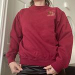 Vintage Y2K‎ Embroidered Oversized Crewneck Sweater Size Medium Red Red Photo 0