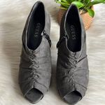 Guess  • side zip peep toe rouched bootie heels Photo 50