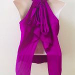 Lavender Brown Open Back Blouse Sz S Photo 1